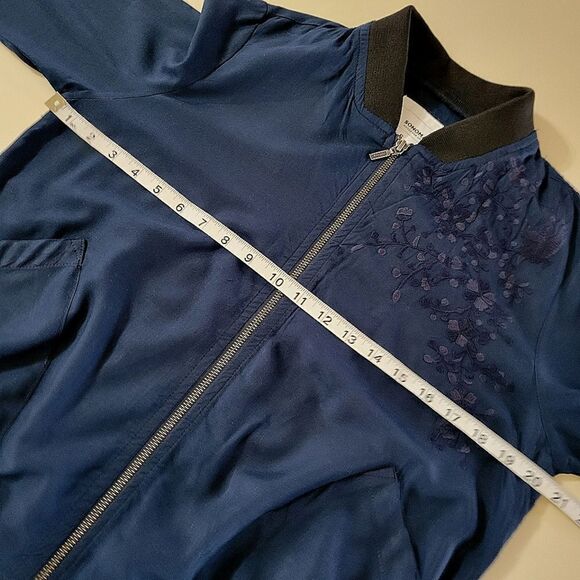 Women's Sonoma Goods For Life® Blue Embroidered Bomber Jacket - Picture 4 of 14